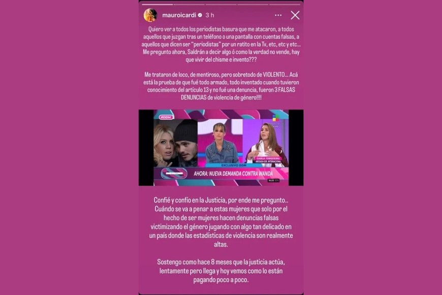 El descargo de Icardi.