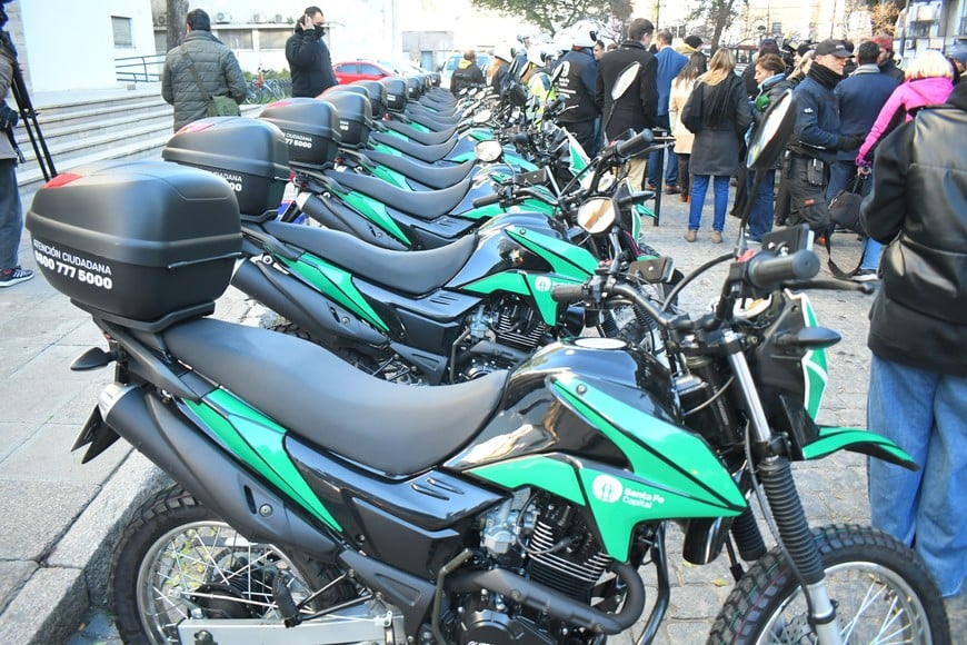 Con las 20 motos nuevas suman 28 las que patrullarán la ciudad en adelante.

Guillermo Di Salvatore.