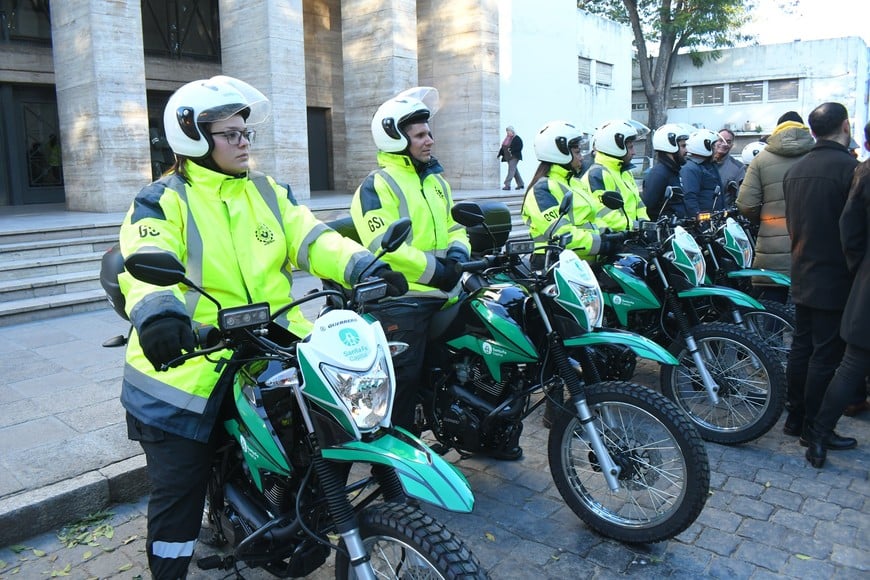 Con las 20 motos nuevas suman 28 las que patrullarán la ciudad en adelante.

Guillermo Di Salvatore.
