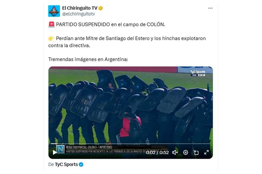 El posteo de los españoles.