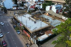 Vista general del predio donde se levanta el nuevo edificio educativo.