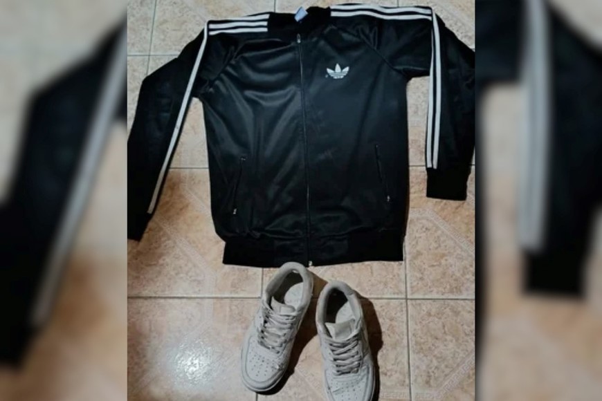 Ropa secuestrados por la Justicia como pruebas del violento hecho.