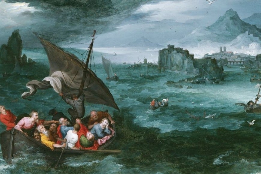 Cristo en la tempestad del mar de Galilea de Jan Brueghel el Viejo. Foto: Museo Nacional Thyssen-Bornemisza