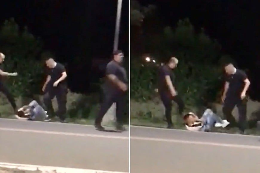 Las capturas muestran ataques de personal de seguridad hacia asistentes.