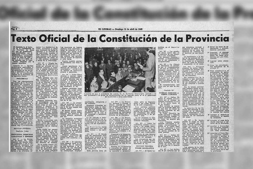 El Litoral y una publicación histórica.
