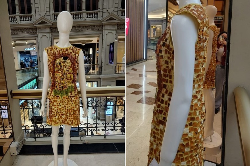 Fragmentos de cáscaras tratados antes del bordado manual.