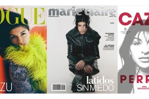 Cazzu: Las portadas de las ediciones mexicanas de Vogue y Marie Claire (junio) y de su primer libro, “Perreo, una revolución”.