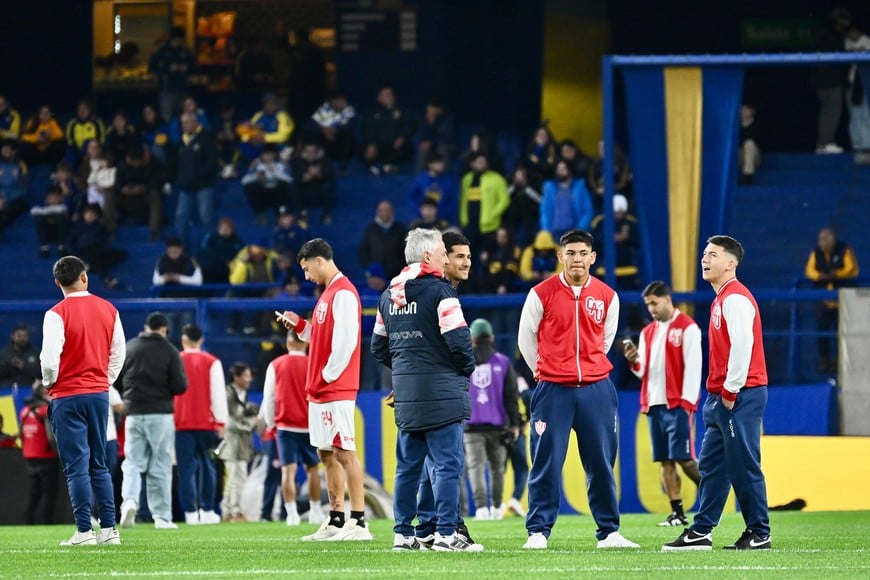 Leonardo Madelón en la previa de Boca y Unión. Foto: Juan Manuel Foglia