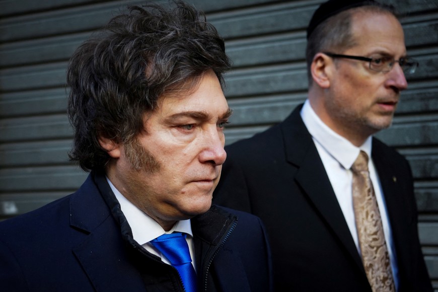 Argentina's President Javier Milei attends an event marking the 31st anniversary of the 1994 bombing attack on the Argentine Israelite Mutual Association (AMIA) community centre, in Buenos Aires, Argentina July 18, 2025. REUTERS/Mariana Nedelcu