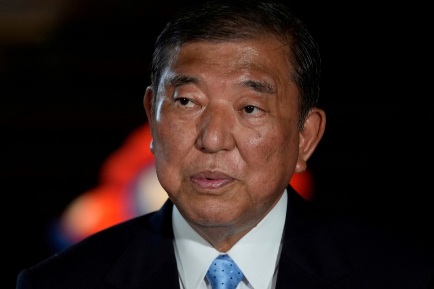 Japanese Prime Minister Shigeru Ishiba speaks to the media after meeting with U.S. Treasury Secretary Scott Bessent at the prime minister's office in Tokyo, Japan, July 18, 2025. Shuji Kajiyama/Pool via REUTERS