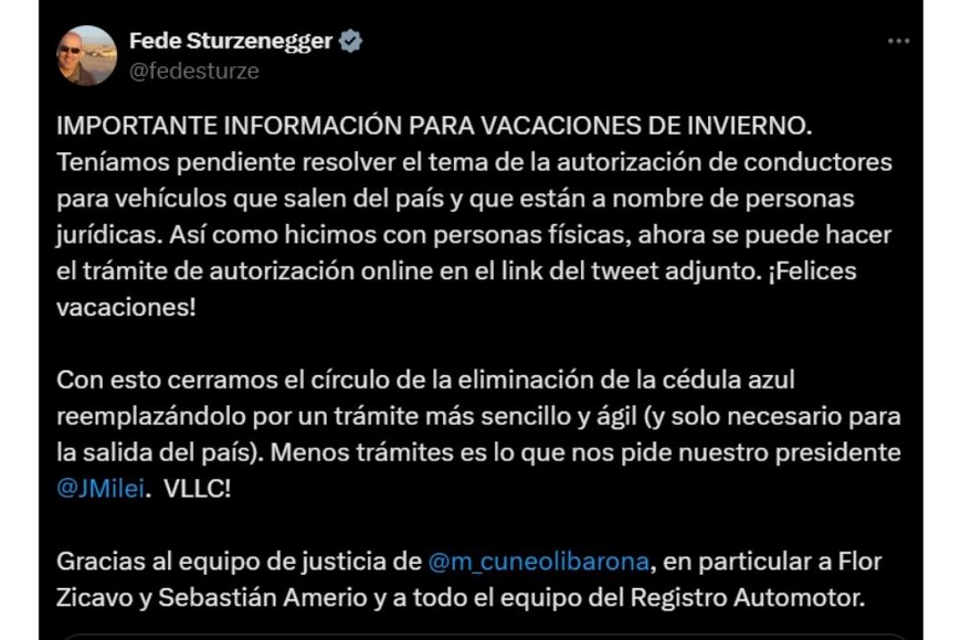 La decisión, en palabras del presidente del RNPA