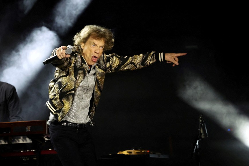 Mick Jagger of English band The Rolling Stones performs during their Hackney Diamonds Tour at SoFi Stadium in Inglewood, California, U.S., July 10, 2024. REUTERS/Mario Anzuoni     TPX IMAGES OF THE DAY