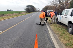 Las cuadrillas viales del organismo nacional se encuentran trabajando activamente en el sector, ejecutando un bacheo preventivo y correctivo.