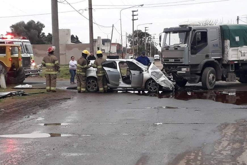 El choque se produjo en la intersección de la Ruta Nacional 11 y la Ruta Provincial 65