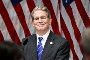 U.S. Treasury Secretary Scott Bessent attends a press conference at government quarters Rosenbad after the trade talks between the U.S. and China concluded, in Stockholm, Sweden, July 29, 2025. Magnus Lejhall/TT News Agency/via REUTERS      ATTENTION EDITORS - THIS IMAGE WAS PROVIDED BY A THIRD PARTY. SWEDEN OUT. NO COMMERCIAL OR EDITORIAL SALES IN SWEDEN.