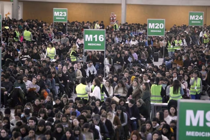 El examen se rindió el 1 de julio en Parque Roca y quedó bajo sospecha. Foto: Gentileza La Nación