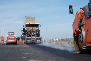 Avanzan las obras en la autopista Santa Fe-Rosario.