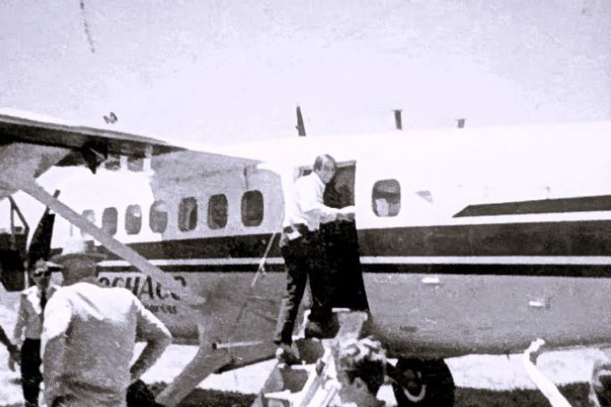 Avión Twin Otter de Aerochaco, en Ceres. Año 1970. Gentileza