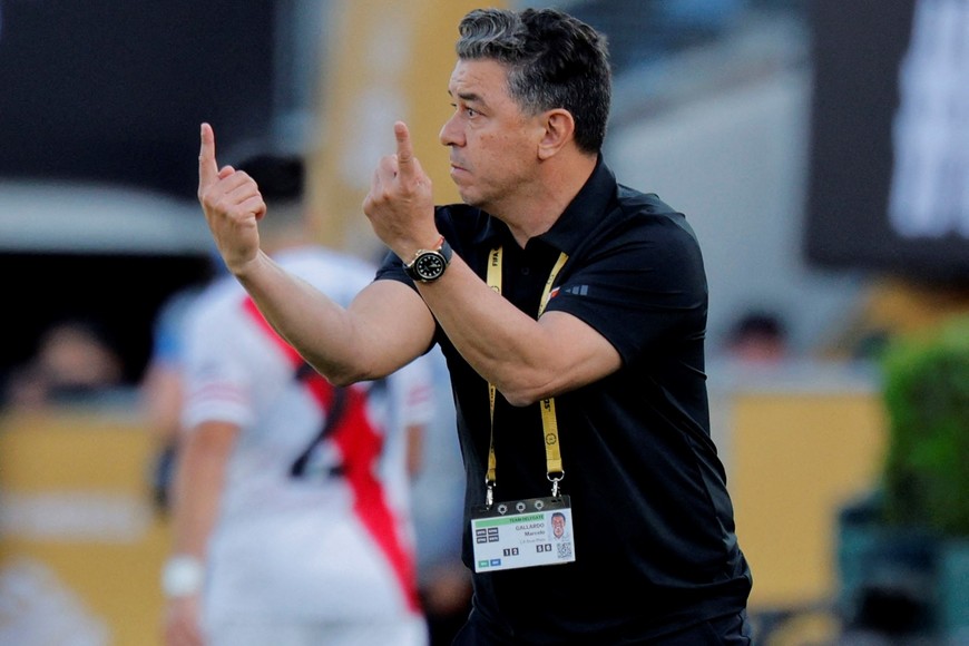 Soccer Football - FIFA Club World Cup - Group E - River Plate v CF Monterrey - Rose Bowl Stadium, Pasadena, California, U.S. - June 21, 2025
River Plate coach Marcelo Gallardo reacts REUTERS/Mike Blake