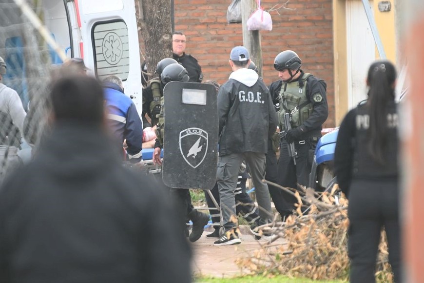 El ataque ocurrió el viernes, cuando Muga hirió a su pareja y se atrincheró armado. Foto: Flavio Raina