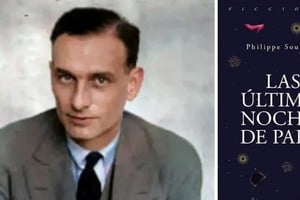 Philippe Soupault (1897-1990), escritor, poeta, político y periodista francés, y la portada de la obra de Philippe Soupault.