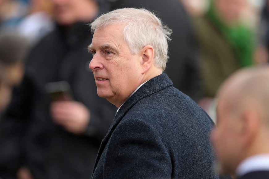 FILE PHOTO: Britain's Prince Andrew, Duke of York attends the Royal Family's Christmas Day service at St. Mary Magdalene's church, as the Royals take residence at the Sandringham estate in eastern England, Britain December 25, 2023. REUTERS/Chris Radburn/File Photo