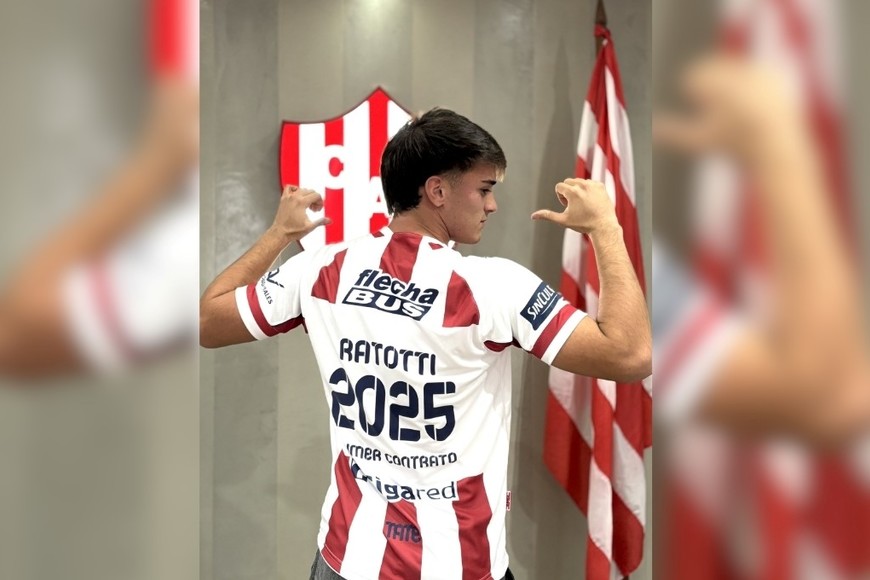 Franco Ratotti firmó su primer contrato profesional con Unión hasta 2028. Foto: Prensa Unión