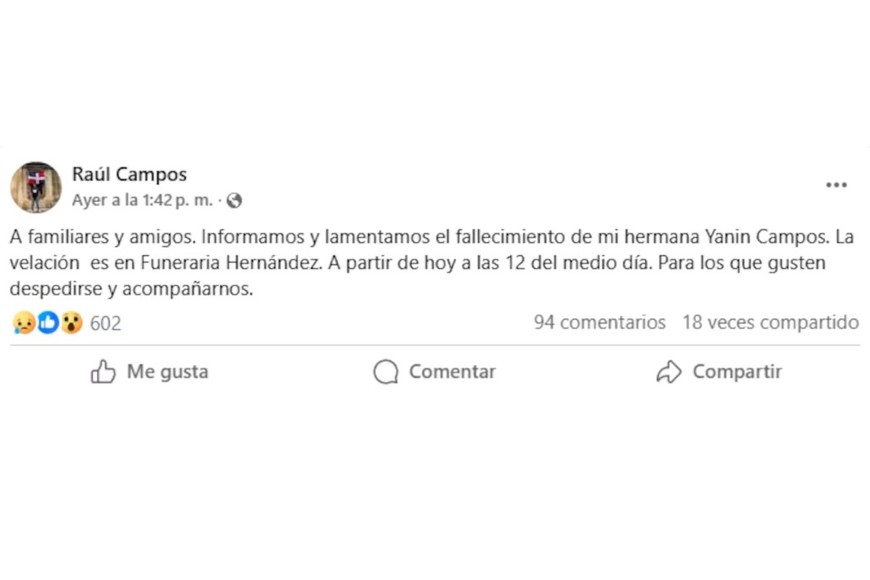 Su hermano fue quien confirmó la noticia.