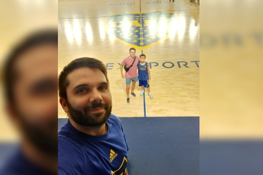 La familia Murias en Boca. Foto: Gentileza