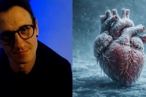 Músico santafesino Marcelo Burgi, y portada del single “Hoy tiemblas”.