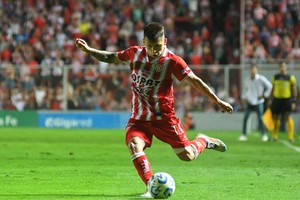 Mateo Del Blanco, uno de los jugadores de mejor rendimiento individual, que este domingo se adelantará a su puesto habitual de volante.