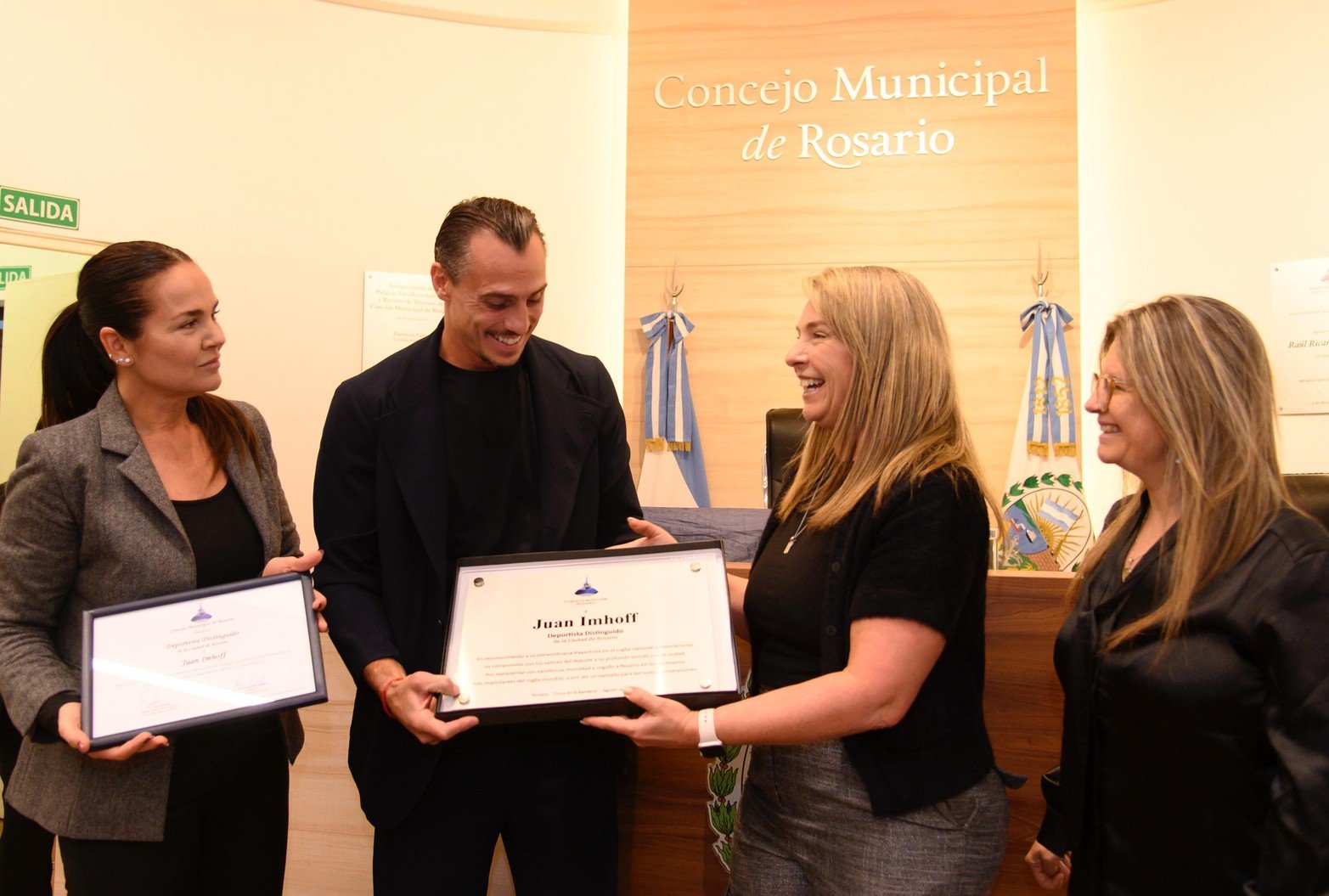 Imhoff, deportista distinguido por el Concejo Municipal de Rosario.