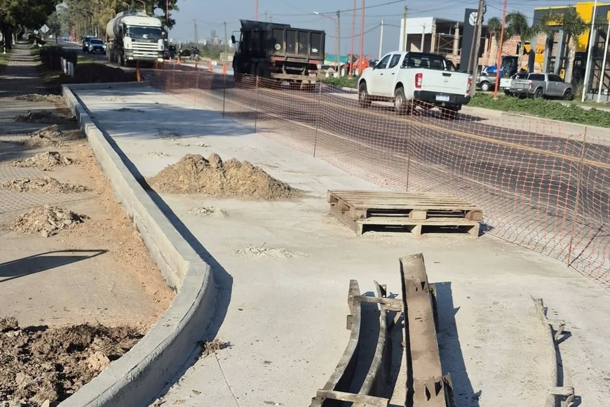 Las obras de ensanche en el acceso sur de Franck, sobre la Ruta Provincial Nº 6, entran en su fase final.