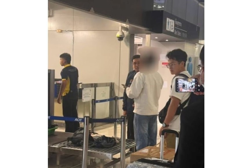 En el aeropuerto internacional de Bangkok, Tailandia