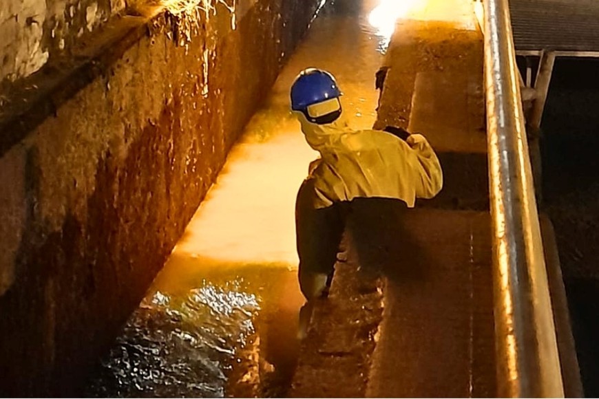 Planta potabilizadora Ing. Marc Candioti, donde se realizaron los trabajos de mantenimiento.