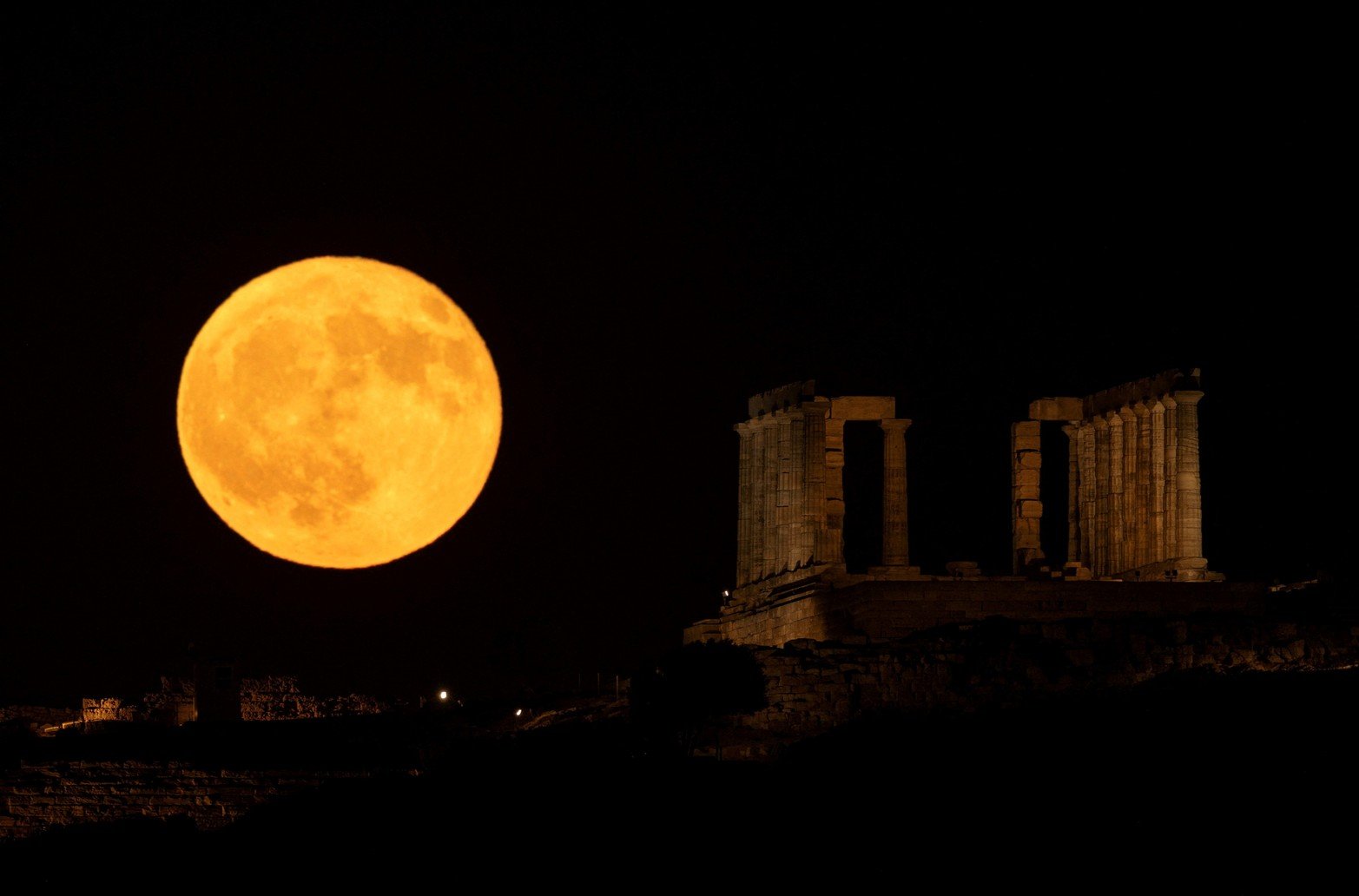 Así se vio la luna en Grecia. 