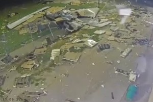 Vista aérea de los daños estructurales provocados por la fuerte tormenta.