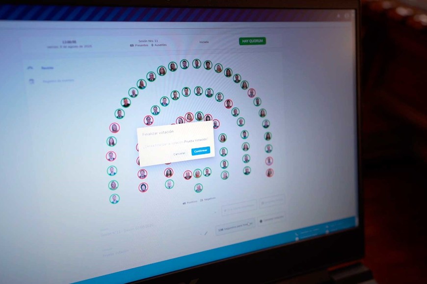 Al finalizar la votación, se genera un acta que luego será firmada digitalmente. Foto: Fernando Nicola