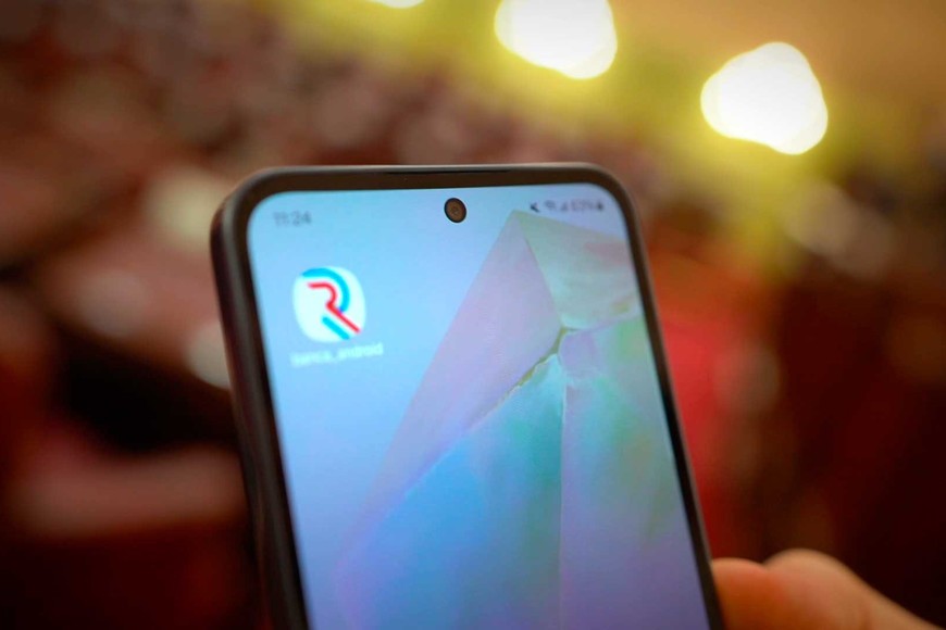 La plataforma funciona en un dispositivo Android. Foto: Fernando Nicola