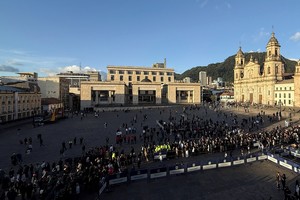 Las autoridades implementaron un operativo para garantizar la seguridad de los asistentes al cortejo fúnebre.