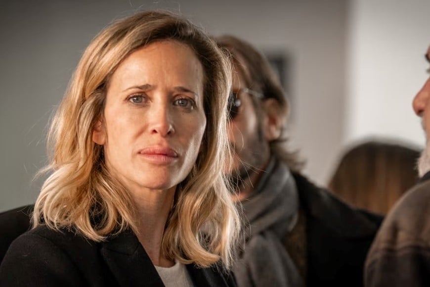 Julieta Prandi a la salida del tribunal tras el veredicto contra su exmarido. Foto: Gentileza TN