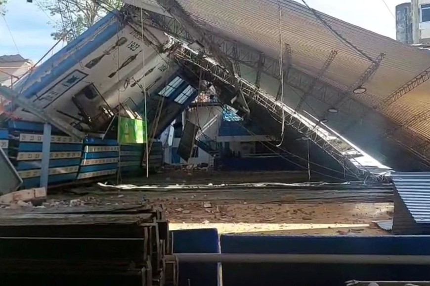 Así quedó el Club de Regatas Corrientes. Foto: Gentileza