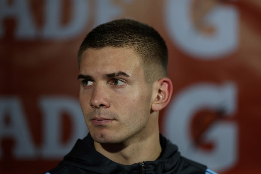 FILE PHOTO: Soccer Football - World Cup - South American Qualifiers - Chile v Argentina - Estadio Nacional Julio Martinez Pradanos, Santiago, Chile - June 5, 2025
Argentina's Franco Mastantuono REUTERS/Pablo Sanhueza/File Photo
