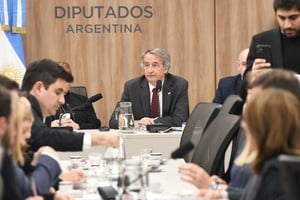 El santafesino Nicolás Mayoraz presidió este martes el plenario de comisiones de asuntos Constitucionales y Peticiones, Poderes y Reglamento que abordó el tema de la comisión investigadora sobre el casi $Libra. Crédito: Cámara de Diputados.