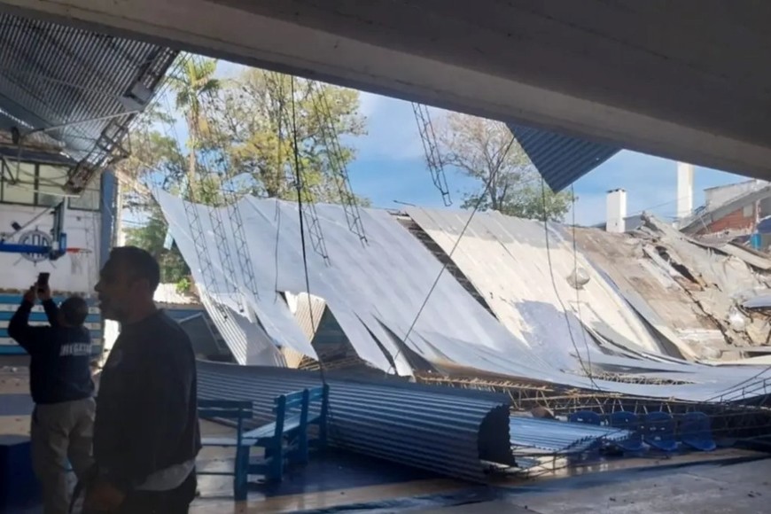 Así quedó el Club de Regatas Corrientes. Foto: Gentileza