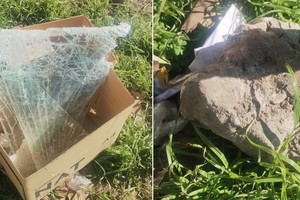 En su incursión el delincuente rompió una ventanilla de atención al público. Crédito: El Litoral.