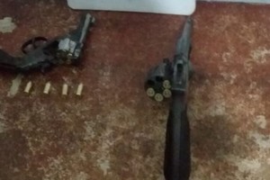 Las armas de fuego incautadas. Foto: El Litoral