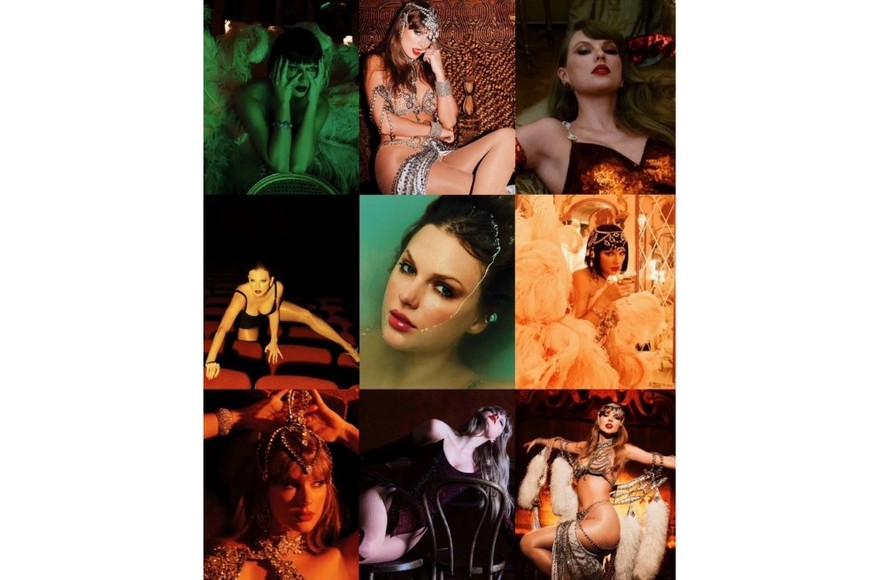 La esética de "The Life of a Showgirl". Crédito: @tsnewslatam