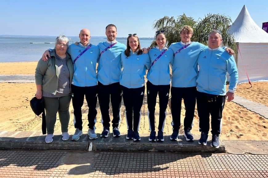 Nicolás Ciampoli, Diego Garbarino, Candela Giordanino, Martina Contreras, Tomás Rodríguez y  Cristhian Prmon. Foto: Gentileza