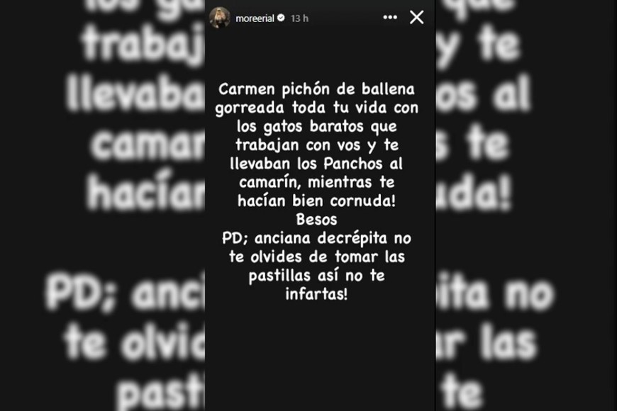 Los fuertes posteos de Morena Rial.